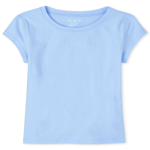 

Girls Uniform Basic Layering Tee - Blue T-Shirt - The Children's Place