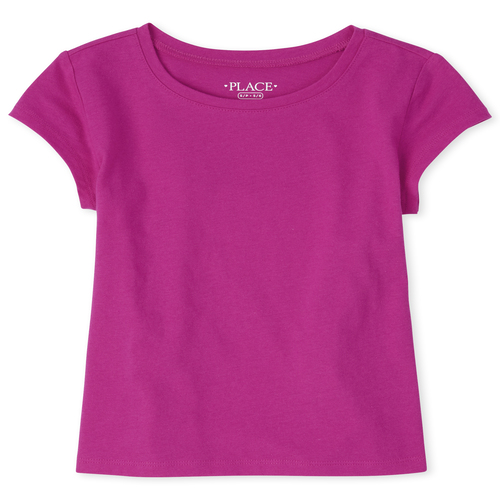 

Girls Uniform Basic Layering Tee - Pink T-Shirt - The Children's Place