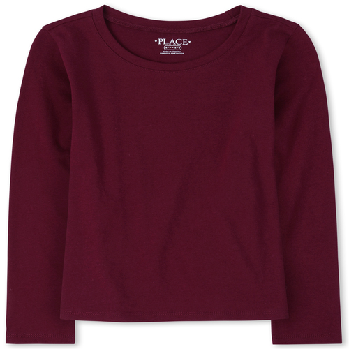

Girls Uniform Basic Layering Tee - Red T-Shirt - The Children's Place