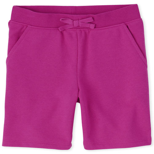 

Girls Uniform Active French Terry Shorts - Pink - The Children's Place
