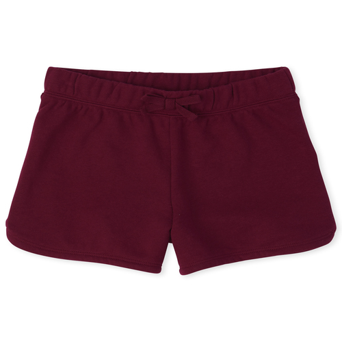 

Girls Uniform Active French Terry Shorts - Red - The Children's Place