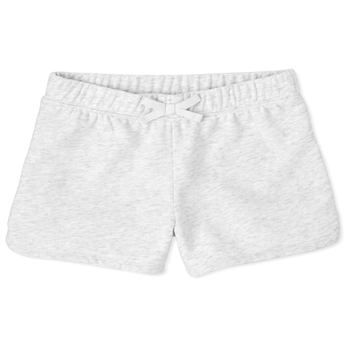 

Girls Uniform Active French Terry Shorts - Gray - The Children's Place