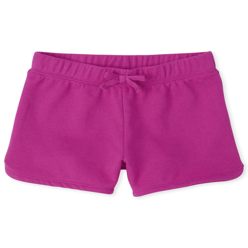 

Girls Uniform Active French Terry Shorts - Pink - The Children's Place