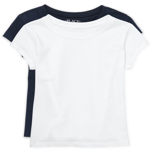 

Girls Uniform Basic Layering Tee 2-Pack - Blue T-Shirt - The Children's Place