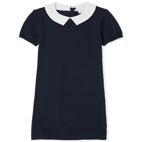 

Girls Uniform 2 In 1 Sweater Dress - Blue - The Children's Place