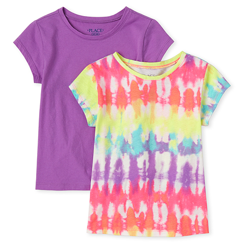 

Girls Print Basic Layering Tee 2-Pack - Purple T-Shirt - The Children's Place