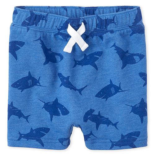 

s Baby And Toddler Boys Shark French Terry Shorts - Blue - The Children's Place