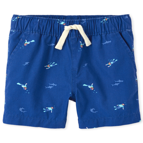 

s Baby And Toddler Boys Scuba Diver Pull On Jogger Shorts - Blue - The Children's Place