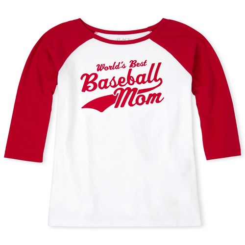 

Womens Matching Family Baseball Graphic Tee - White T-Shirt - The Children' Place