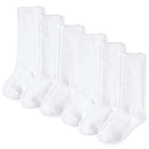 

Girls Knee Socks 6-Pack - White - The Children's Place