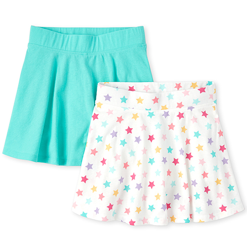 

Girls Mix And Match Print Skort 2-Pack - Blue - The Children's Place