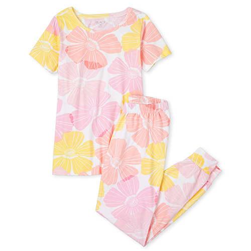 

Womens Mommy And Me Floral Matching Cotton Pajamas - White - The Children' Place