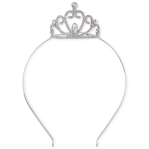 

Girls Rhinestud Crown Metal Headband - Metallic - The Children's Place