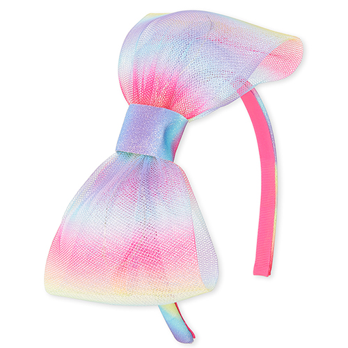

Girls Glitter Rainbow Bow Headband - Multi - The Children's Place