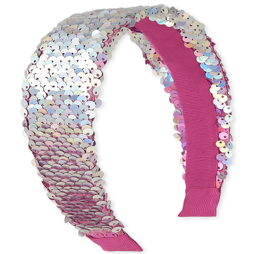 

Girls Flip Sequin Headband - Pink - The Children's Place