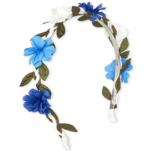 

Girls Flower Metal Headband - White - The Children's Place