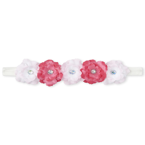 

Baby Girls Toddler Rhinestud Flower Headwrap - Pink - The Children's Place