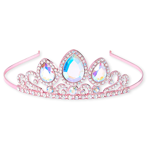 

Girls Jeweled Tiara Metal Headband - Pink - The Children's Place