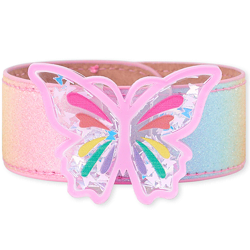 

Girls Glitter Shakey Butterfly Slap Bracelet - Multi - The Children's Place