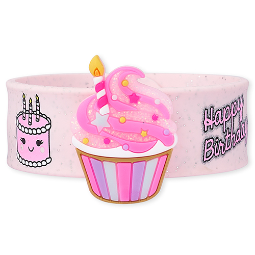 

Girls Glitter Birthday Cupcake Slap Bracelet - Multi - The Children's Place