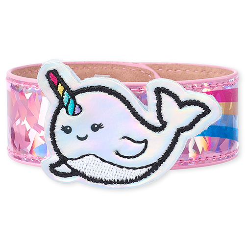 

Girls Holographic Narwhal Slap Bracelet - Multi - The Children's Place