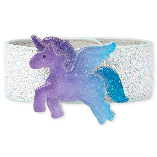 

Girls Glitter Pegasus Slap Bracelet - Multi - The Children's Place