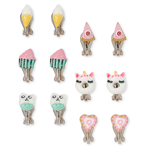 

Girls Glitter Unicorn Clip On Earrings 6-Pack - Multi - The Children's Place