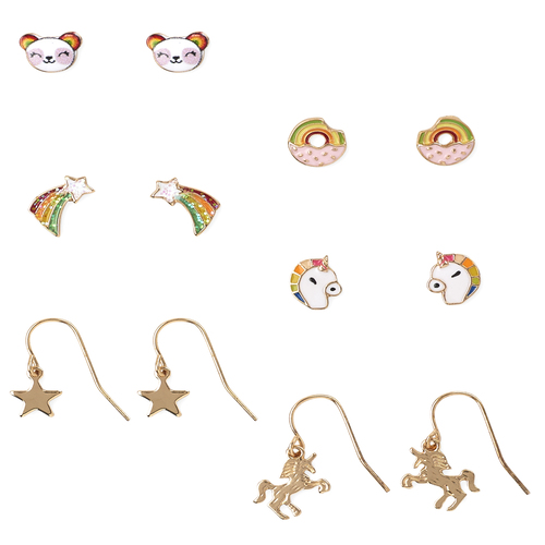 

Girls Unicorn Earrings 6-Pack - Multi - The Children's Place
