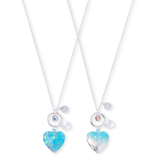 

Girls Glitter Locket Bff Necklace 2-Pack - Multi - The Children's Place
