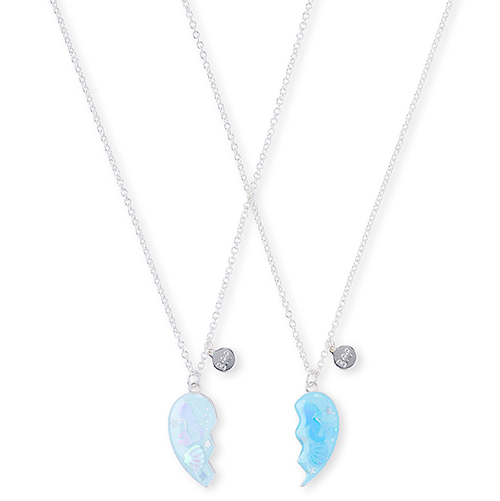 

Girls Glitter Mermaid Bff Necklace 2-Pack - Multi - The Children's Place
