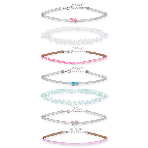 

Girls Glitter Unicorn Choker Necklace 7-Pack - Multi - The Children's Place