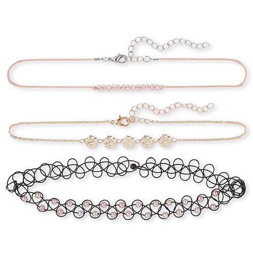 

Girls Rose Choker Necklace 3-Pack - Multi - The Children's Place