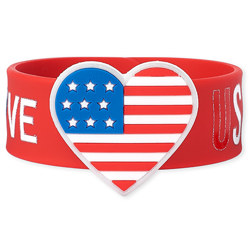 

Girls Americana Glitter Flag Slap Bracelet - Multi - The Children's Place