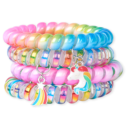 

Girls Rainbow Unicorn Coil Bracelet 4-Pack - Multi - The Children's Place