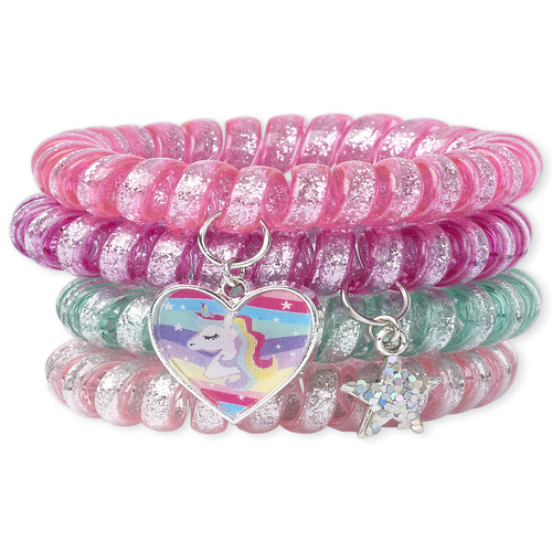 

Girls Lenticular Unicorn Coil Bracelet 4-Pack - Multi - The Children's Place