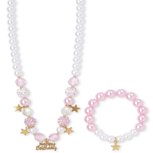 

Girls Birthday Star Beaded Necklace And Bracelet Set - Multi - The Children's Place