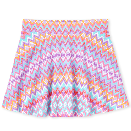 

Girls Mix And Match Print Skort - Purple - The Children's Place