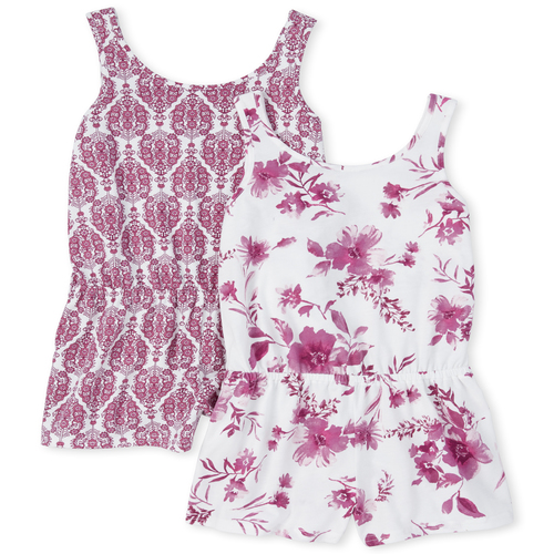 

Girls Floral Romper 2-Pack - Pink - The Children's Place