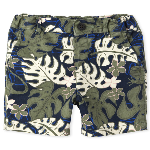 

s Baby And Toddler Boys Palm Lizard Chino Shorts - Green - The Children's Place