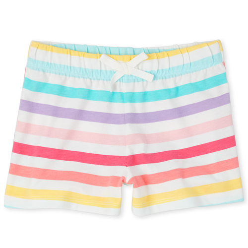 

s Mix And Match Rainbow Striped Shorts - White - The Children's Place