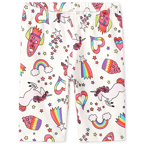 

Girls Mix And Match Print Bike Shorts - White - The Children's Place