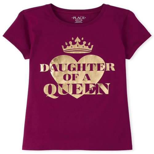 

s Foil Queen Graphic Tee - Red T-Shirt - The Children's Place