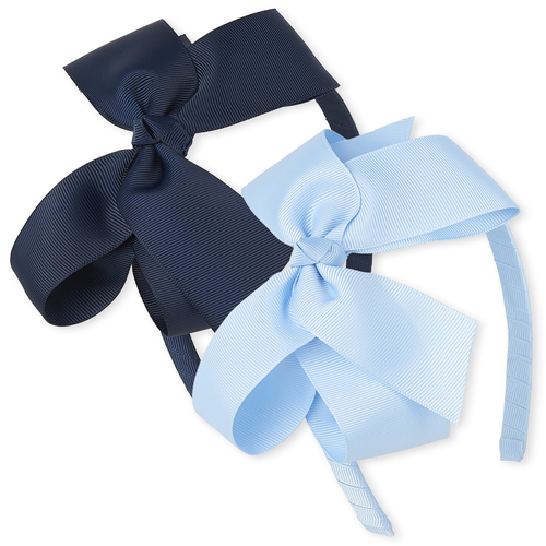 

Girls Ribbon Bow Headband 2-Pack - Blue - The Children's Place