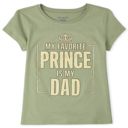 

s Foil Prince Dad Graphic Tee - Green T-Shirt - The Children's Place