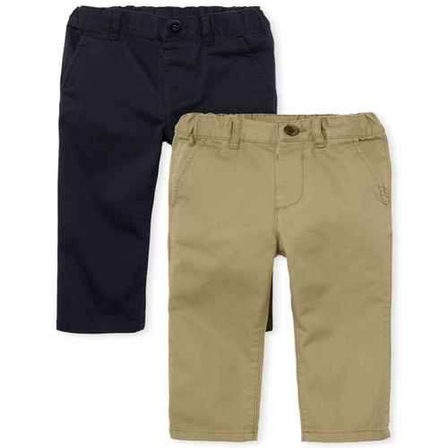 

s Baby And Toddler Boys Uniform Skinny Chino Pants 2-Pack - Multi - The Children's Place