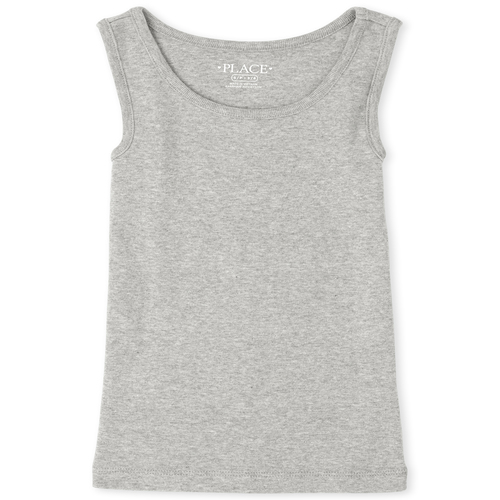 

Girls Uniform Basic Tank Top - Gray - The Children's Place