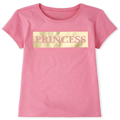 

s Mommy And Me Foil Princess Matching Graphic Tee - Pink T-Shirt - The Children's Place