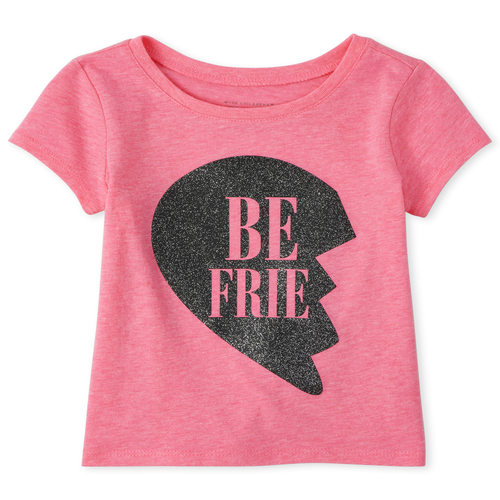

s Baby And Toddler Glitter Best Friends Graphic Tee - Pink T-Shirt - The Children's Place