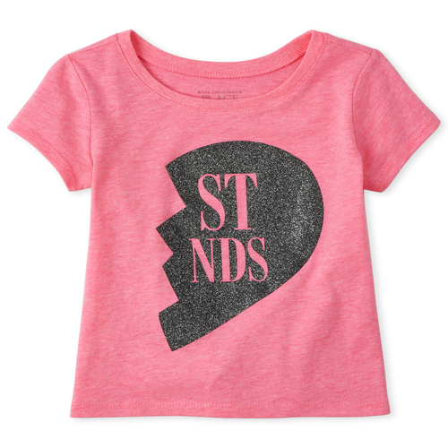 

s Baby And Toddler Glitter Best Friends Graphic Tee - Pink T-Shirt - The Children's Place