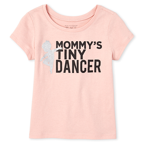 

s Baby And Toddler Mommy And Me Glitter Dancer Matching Graphic Tee - Pink T-Shirt - The Children's Place